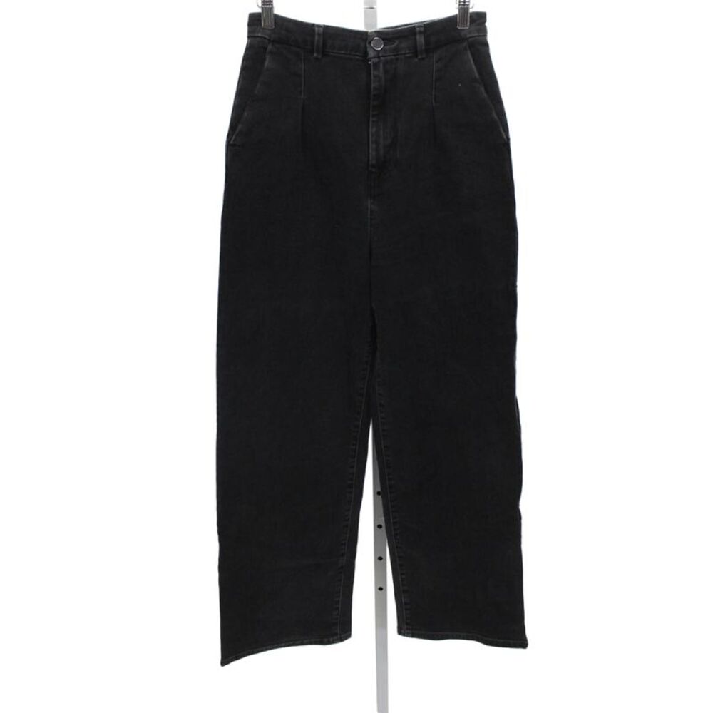 Loulou Studio Women Black Cotton High Rise Dress Pants Inseam 30 Size 25